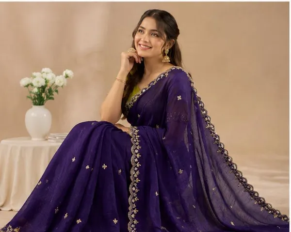 Oxin_Embroidered,_Embellished_Leheriya_Art_Silk,_Chiffon_Saree_(Purple)