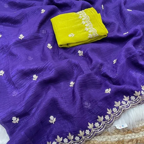 Oxin_Embroidered,_Embellished_Leheriya_Art_Silk,_Chiffon_Saree_(Purple)