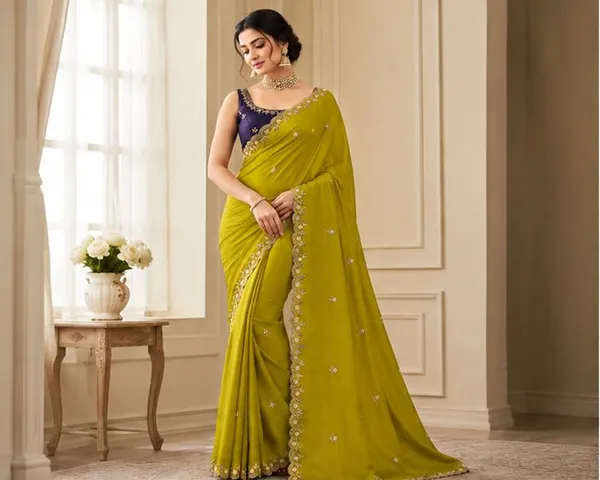 Oxin_Embroidered,_Embellished_Daily_Wear_Jacquard,_Cotton_Silk_Saree_(Green)