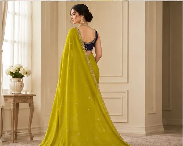 Oxin_Embroidered,_Embellished_Daily_Wear_Jacquard,_Cotton_Silk_Saree_(Green)