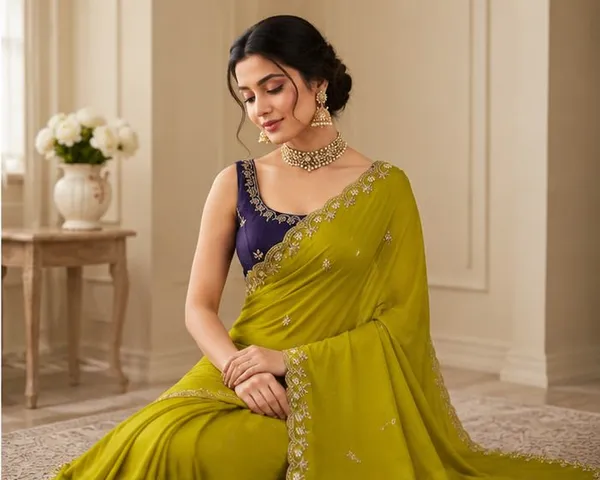 Oxin_Embroidered,_Embellished_Daily_Wear_Jacquard,_Cotton_Silk_Saree_(Green)
