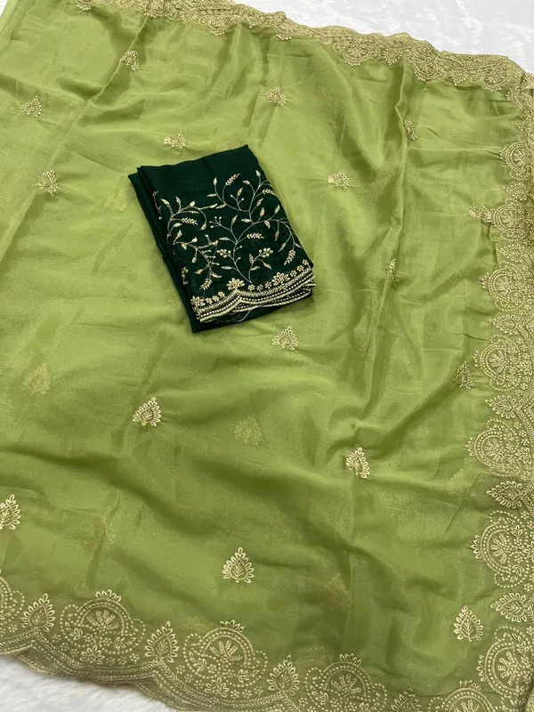Oxin_Embroidered,_Embellished_Daily_Wear_Jacquard,_Cotton_Silk_Saree_(Green)
