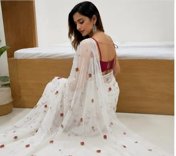 Oxin_Embroidered,_Floral_Print_Bollywood_Art_Silk,_Organza_Saree_(White)