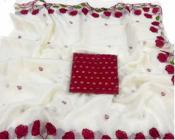 Oxin_Embroidered,_Floral_Print_Bollywood_Art_Silk,_Organza_Saree_(White)