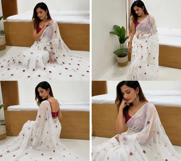 Oxin_Embroidered,_Floral_Print_Bollywood_Art_Silk,_Organza_Saree_(White)