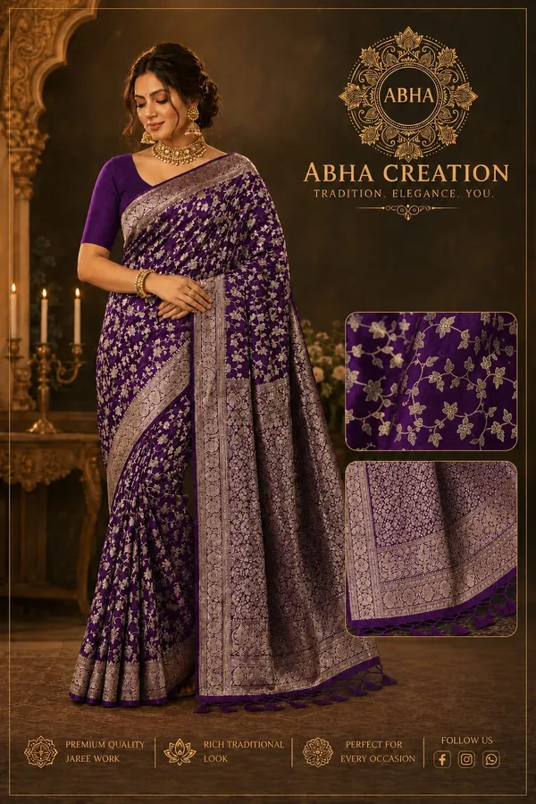 Purple_Silk_Woven_Zari_Border_Banarasi_Saree_For_Women