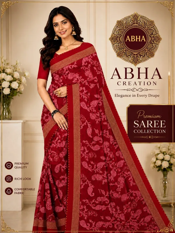 Maroon_Silk_Paisley_Print_Zari_Border_Saree_For_Women
