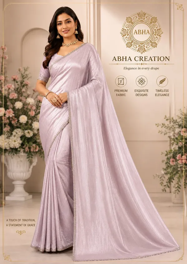 Lavender_Tissue_Organza_Shimmer_Sequin_Border_Saree_For_Women