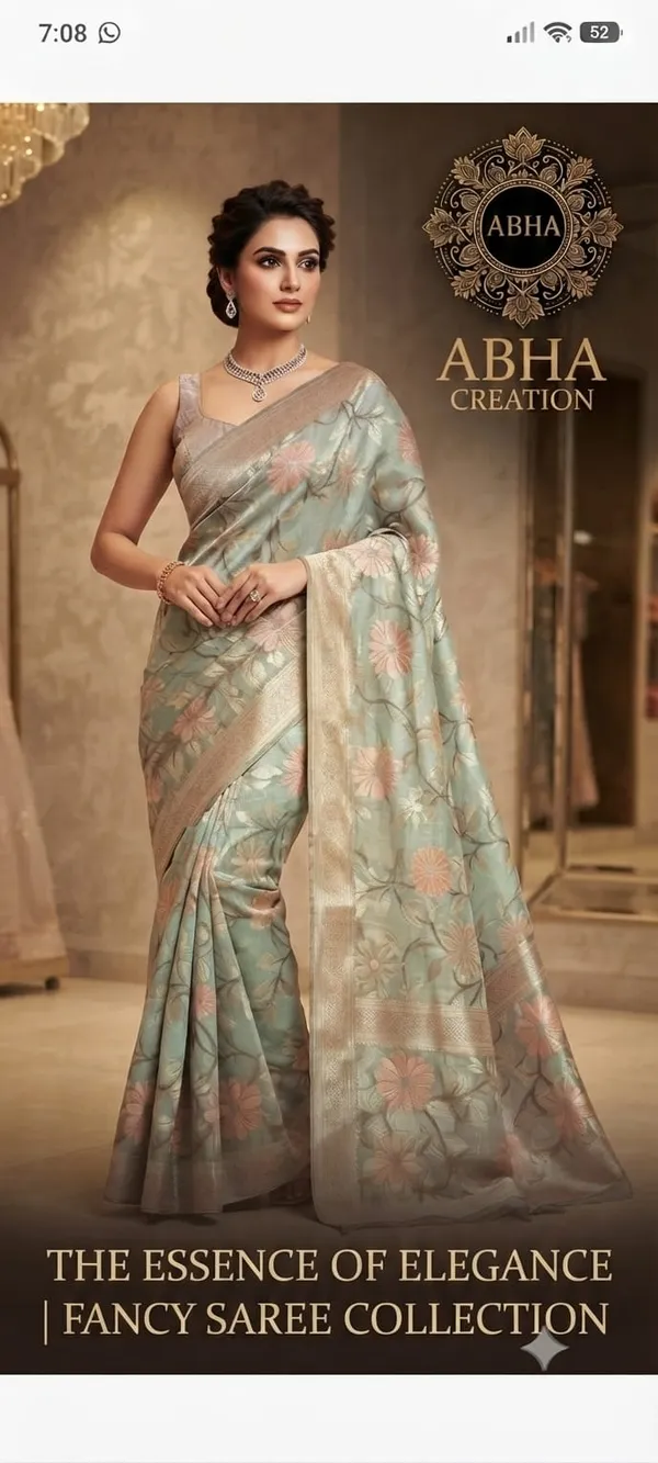 Sage_Green_Bangalore_Silk_Floral_Print_Zari_Border_Saree_For_Women