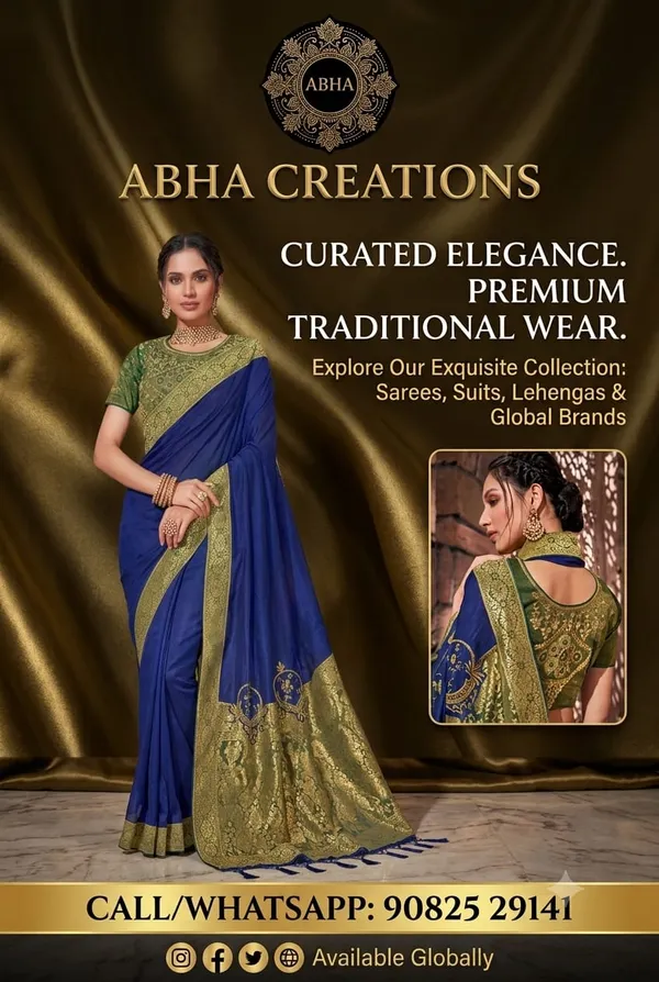 Blue_Silk_Woven_Golden_Zari_Border_Saree_For_Women