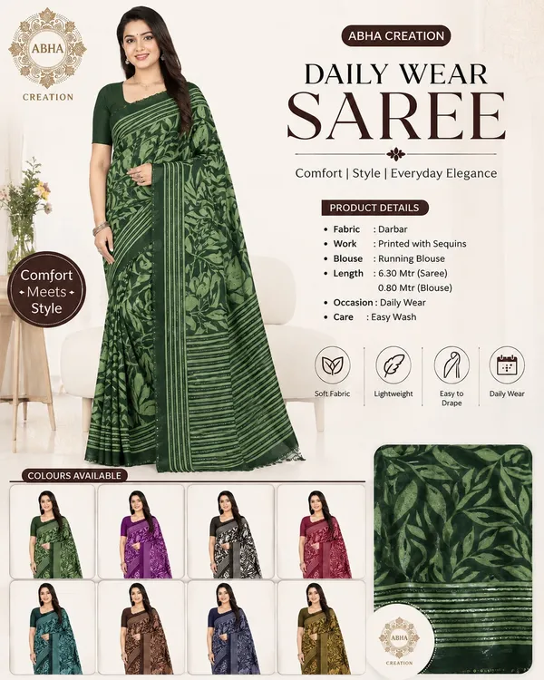 Green_Silk_Botanical_Print_Sequin_Saree_For_Women