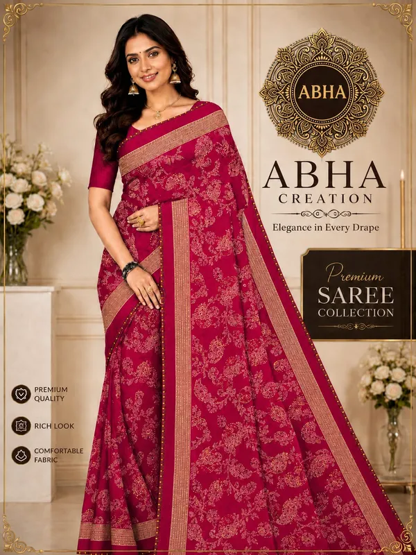Maroon_Silk_Paisley_Print_Border_Saree_For_Women