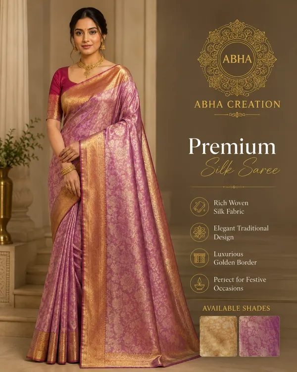 Mauve_Pink_Semi_Kanjivaram_Silk_Woven_Golden_Border_Saree_For_Women