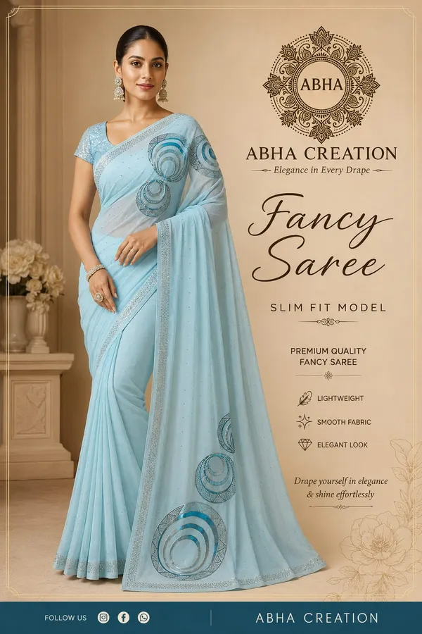Sky_Blue_Licchi_Silk_Sequin_Embellished_Fancy_Saree_For_Women