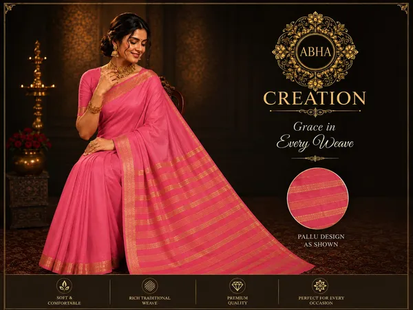 Pink_Silk_Blend_Woven_Zari_Border_Traditional_Saree_For_Women