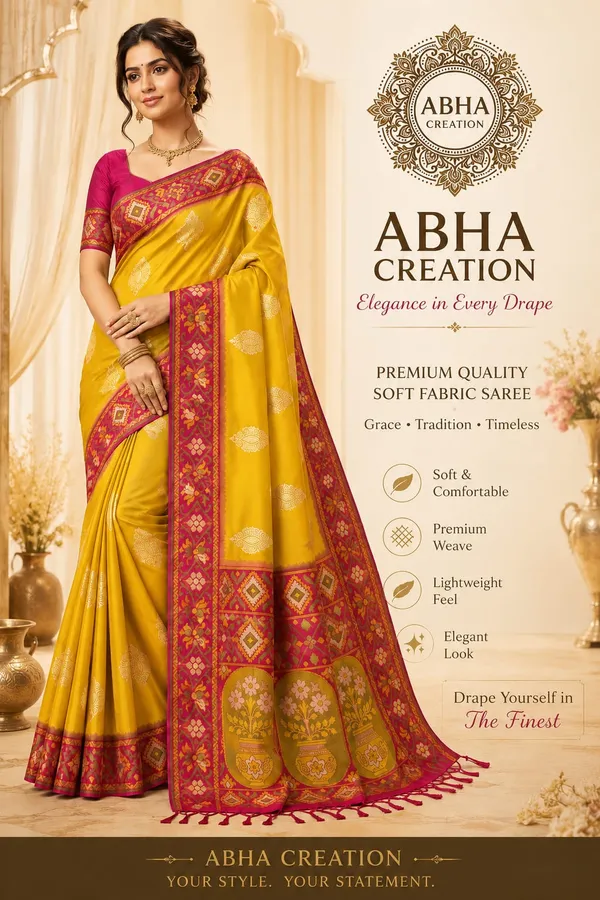 Yellow_Silk_Woven_Zari_Border_Traditional_Saree_For_Women
