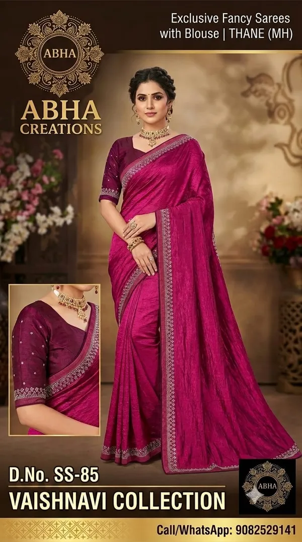 Magenta_Satin_Silk_Embroidered_Border_Saree_For_Women