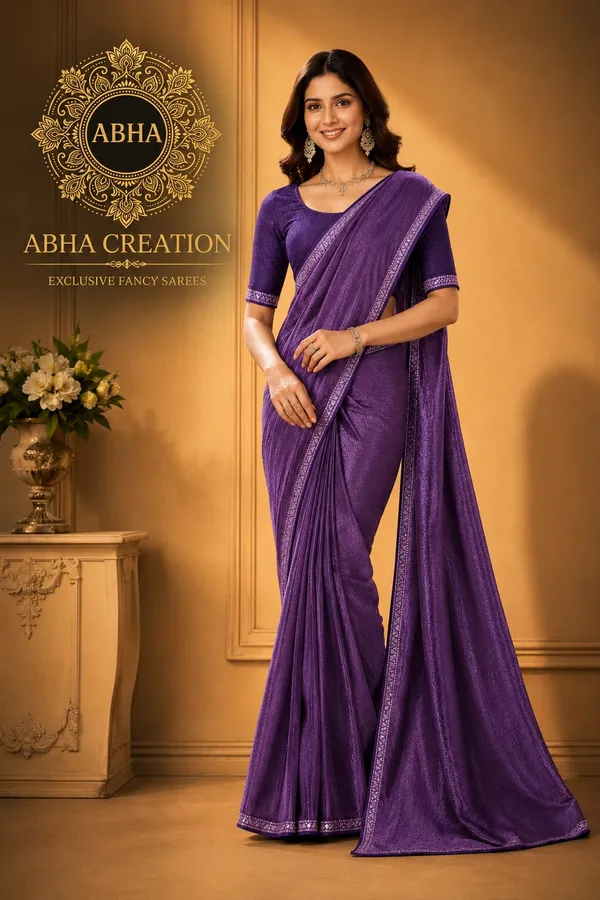 Purple_Satin_Silk_Shimmer_Embellished_Border_Saree_For_Women