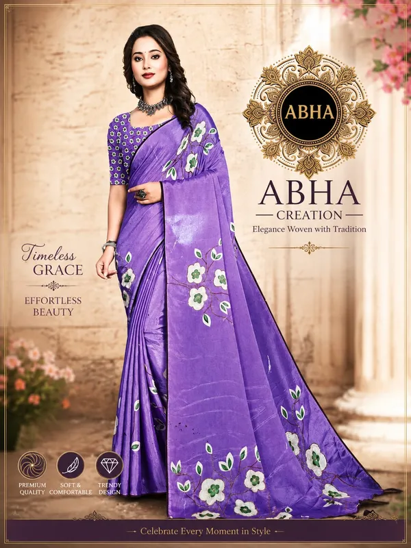 Purple_Satin_Silk_Floral_Embroidered_Saree_For_Women