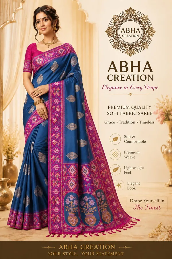 Blue_Silk_Woven_Paisley_Border_Traditional_Saree_For_Women