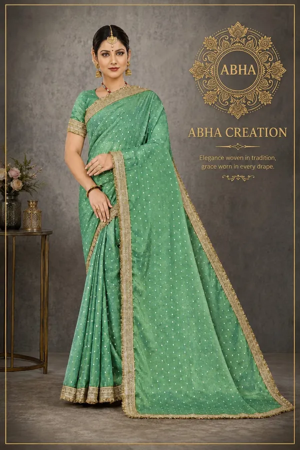 Sea_Green_Organza_Silk_Embroidered_Zari_Border_Saree_For_Women