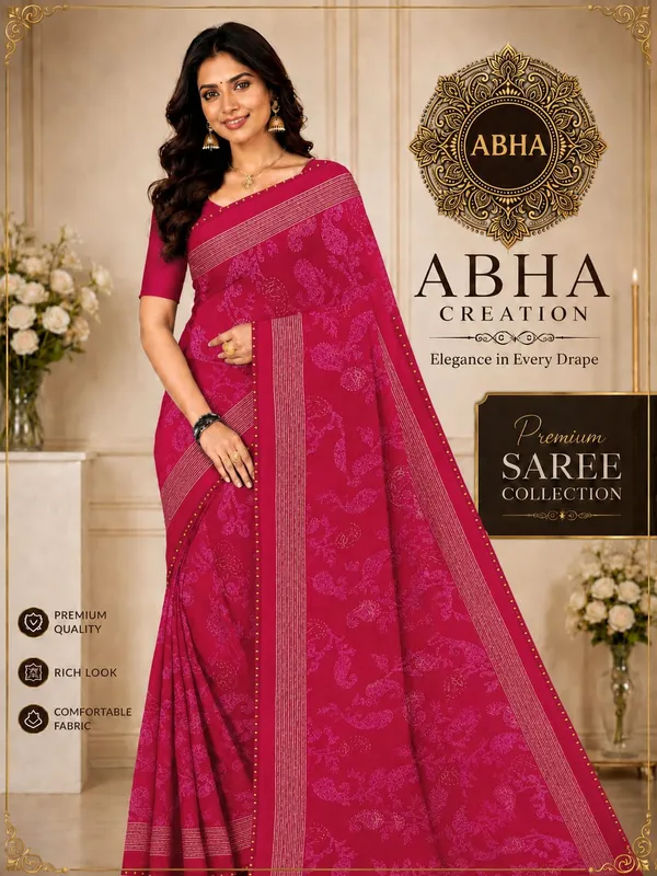 Pink_Silk_Floral_Print_Woven_Border_Saree_For_Women