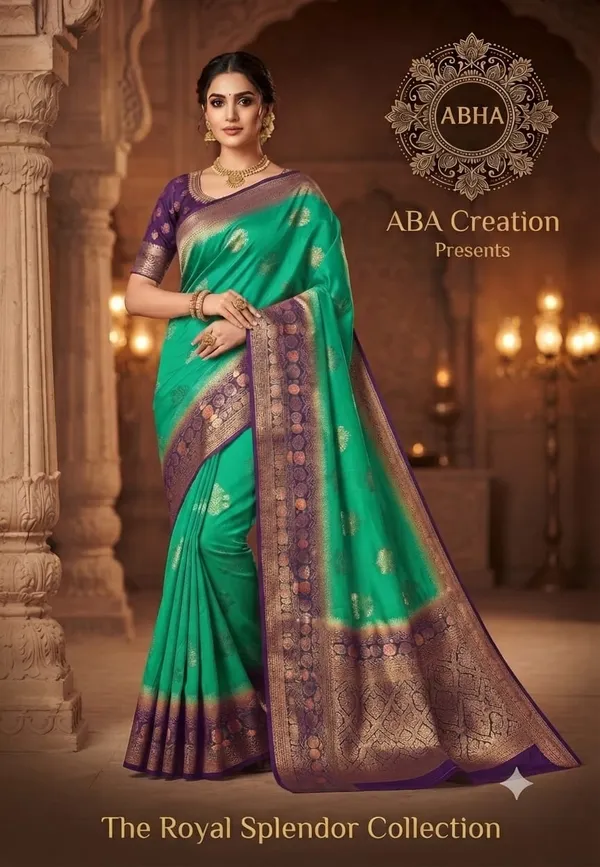Green_Silk_Purple_Border_Zari_Woven_Banarasi_Saree_For_Women