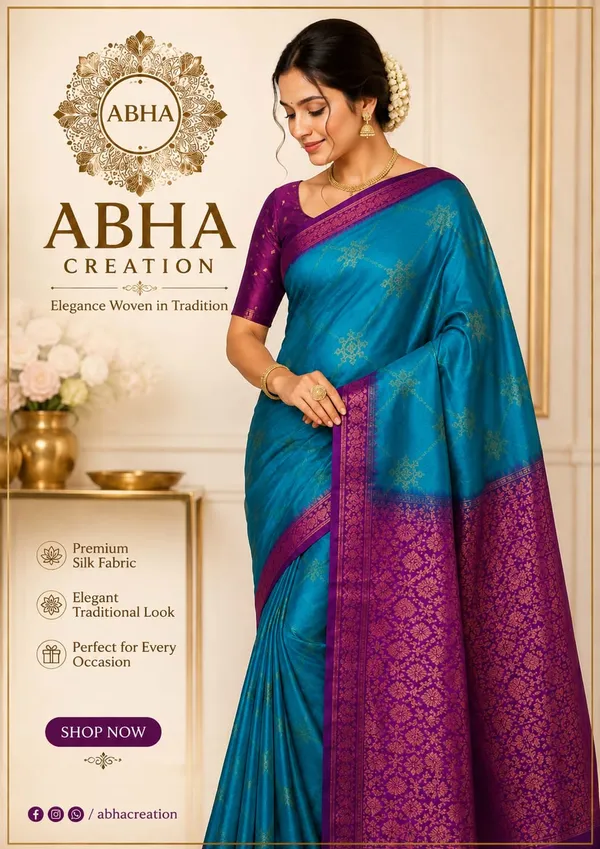 Teal_Silk_Zari_Woven_Traditional_Saree_For_Women