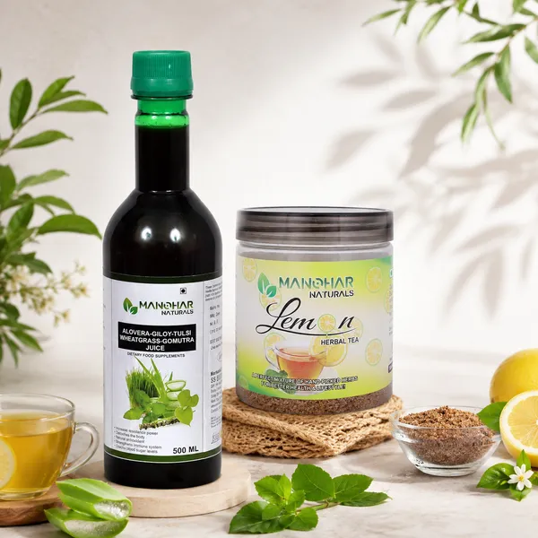 Lemon_Ginger_Green_Tea_And_Aloe_Vera_Giloy_Juice_Pack_Of_2