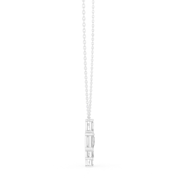 Silver_Sterling_Silver_Emerald_Cut_Cluster_Pendant_Necklace_For_Women