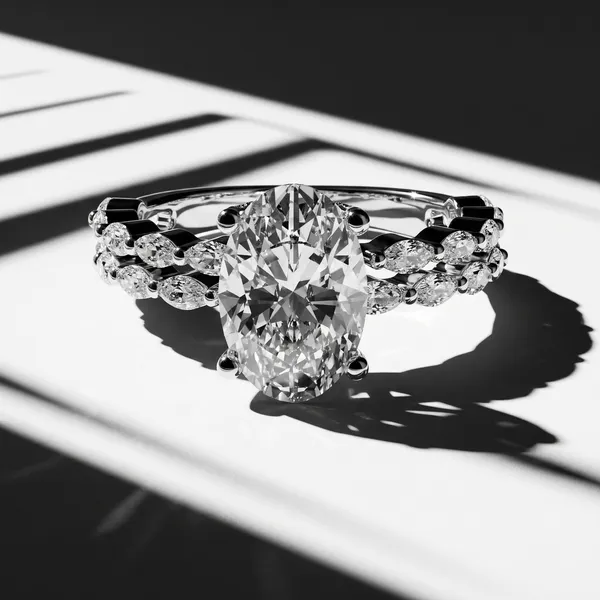White_Rhodium_Sterling_Silver_Oval_Cut_Solitaire_Ring_For_Women