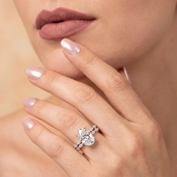 White_Rhodium_Sterling_Silver_Oval_Cut_Solitaire_Ring_For_Women