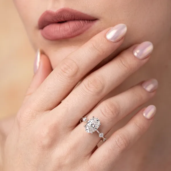 White_Gold_Sterling_Silver_Oval_Cut_Solitaire_Diamond_Ring_For_Women