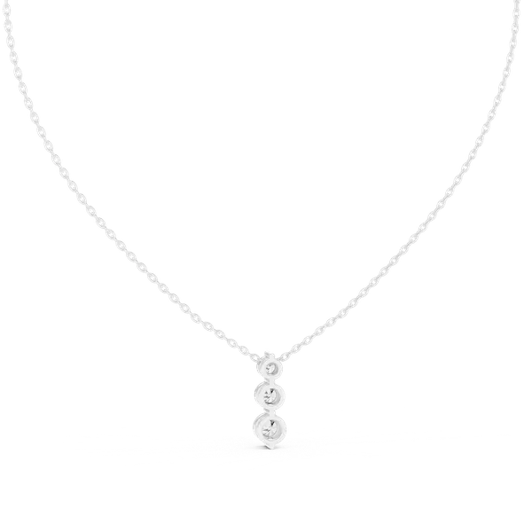 Silver_Rhodium_Plated_Sterling_Silver_Three_Stone_Drop_Pendant_Necklace_For_Women