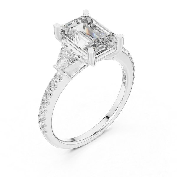 White_Gold_Sterling_Silver_Emerald_Cut_Diamond_Engagement_Ring_For_Women