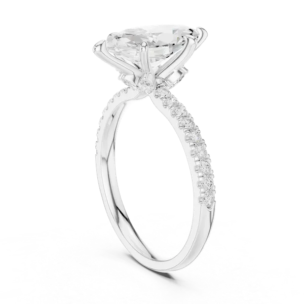 White_Gold_Sterling_Silver_Marquise_Cut_Solitaire_Diamond_Ring_For_Women