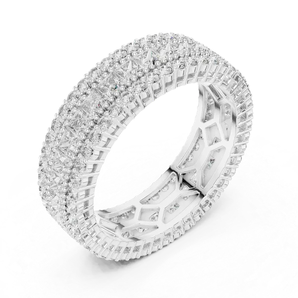 White_Sterling_Silver_Princess_Cut_Studded_Eternity_Ring_For_Women