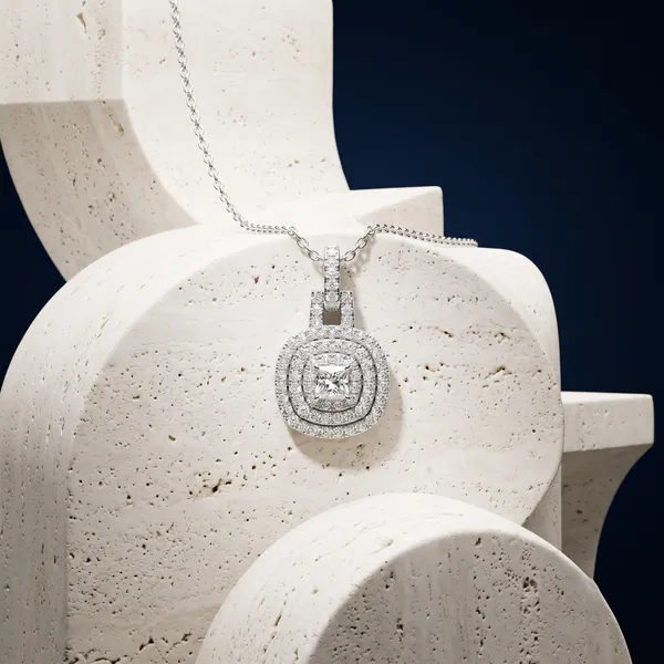 Silver_Sterling_Silver_Round_Double_Halo_Pendant_Necklace_For_Women
