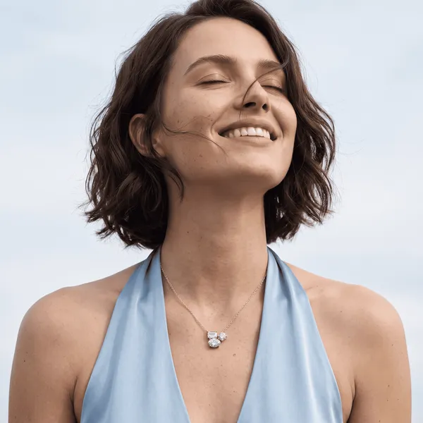 Silver_Sterling_Silver_Multi_Cut_Diamond_Cluster_Pendant_Necklace_For_Women