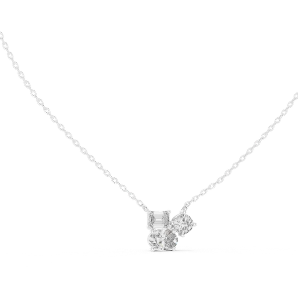 Silver_Sterling_Silver_Multi_Cut_Diamond_Cluster_Pendant_Necklace_For_Women
