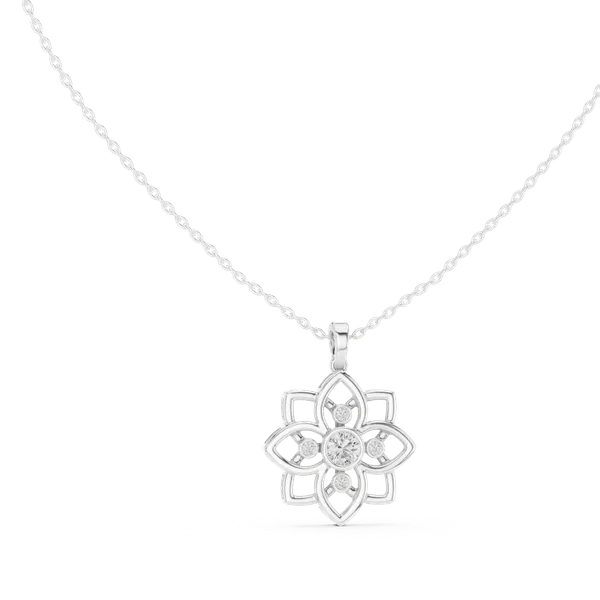 Silver_Sterling_Silver_Floral_Cutout_Stone_Pendant_Necklace_For_Women