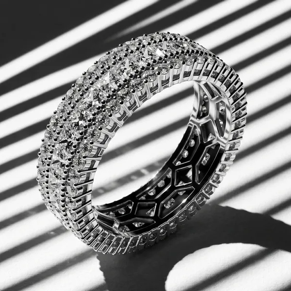 White_Sterling_Silver_Princess_Cut_Studded_Eternity_Ring_For_Women