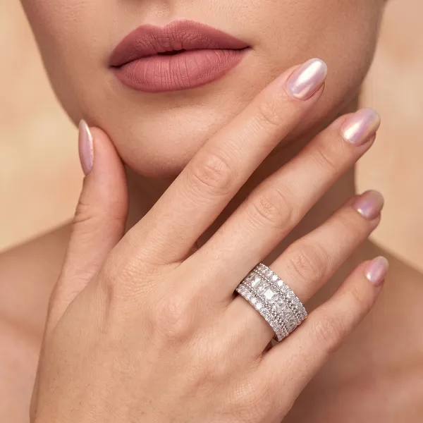 White_Sterling_Silver_Princess_Cut_Studded_Eternity_Ring_For_Women