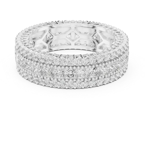 White_Sterling_Silver_Princess_Cut_Studded_Eternity_Ring_For_Women
