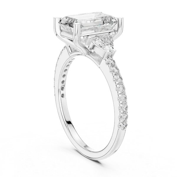 White_Gold_Sterling_Silver_Emerald_Cut_Diamond_Engagement_Ring_For_Women