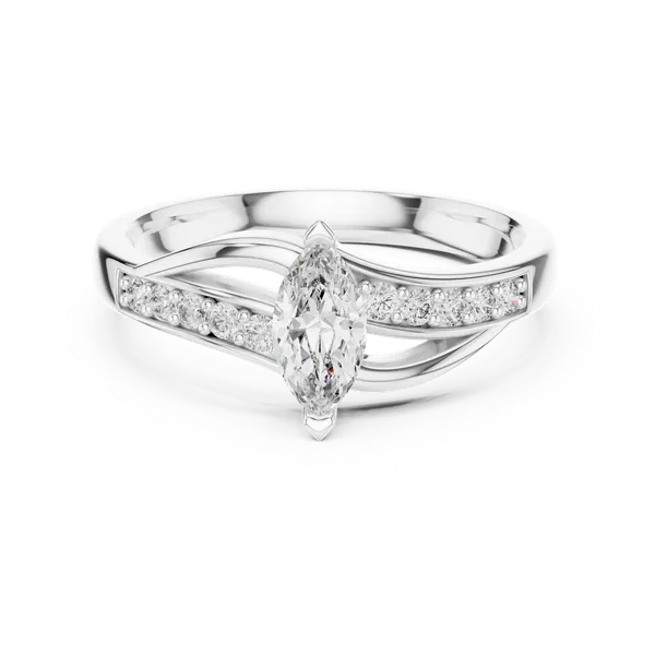 White_Gold_Sterling_Silver_Marquise_Diamond_Bypass_Engagement_Ring_For_Women