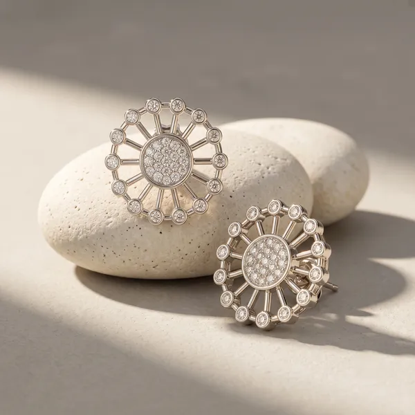 Silver_Rhodium_Plated_Sterling_Silver_Sunburst_Stud_Earrings_For_Women