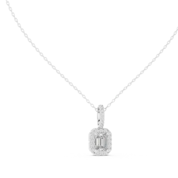 Silver_Sterling_Silver_Emerald_Cut_Halo_Pendant_Necklace_For_Women