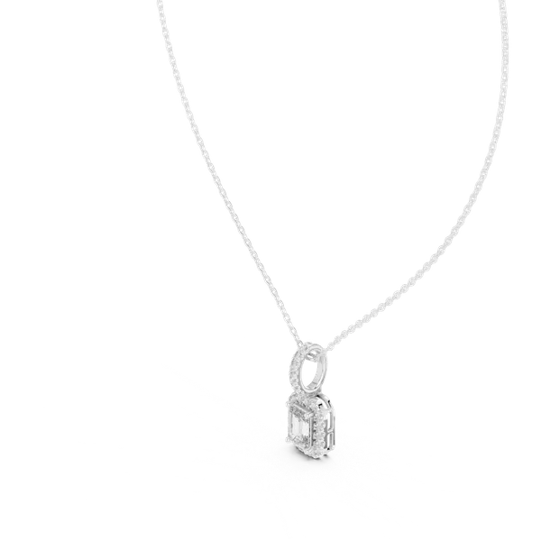 Silver_Sterling_Silver_Emerald_Cut_Halo_Pendant_Necklace_For_Women