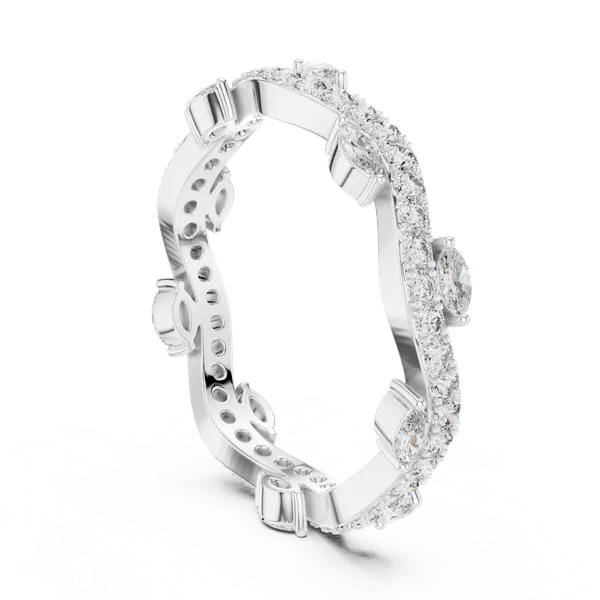 White_Gold_Sterling_Silver_Diamond_Studded_Eternity_Band_For_Women